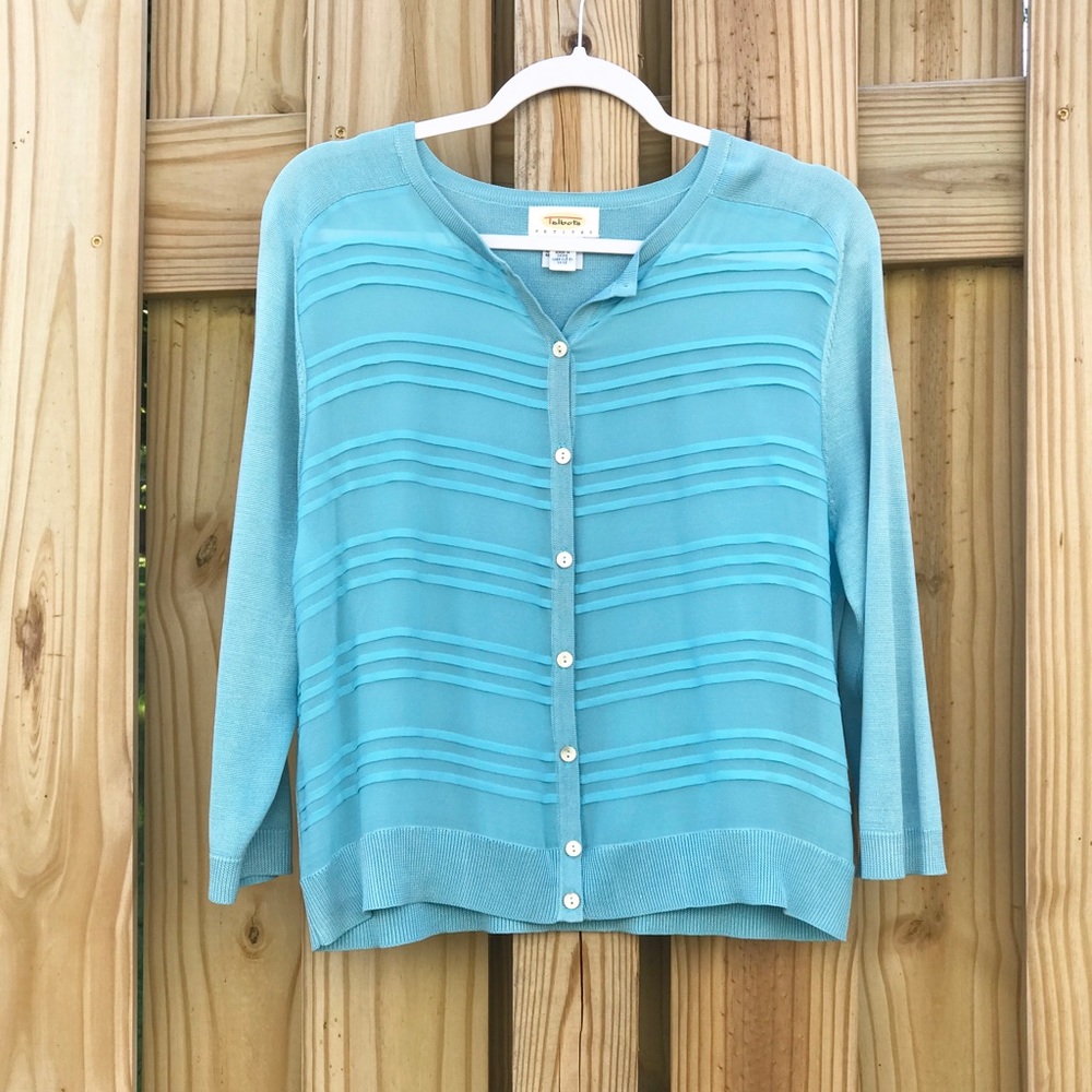 Talbots 100% silk long sleeve cardigan